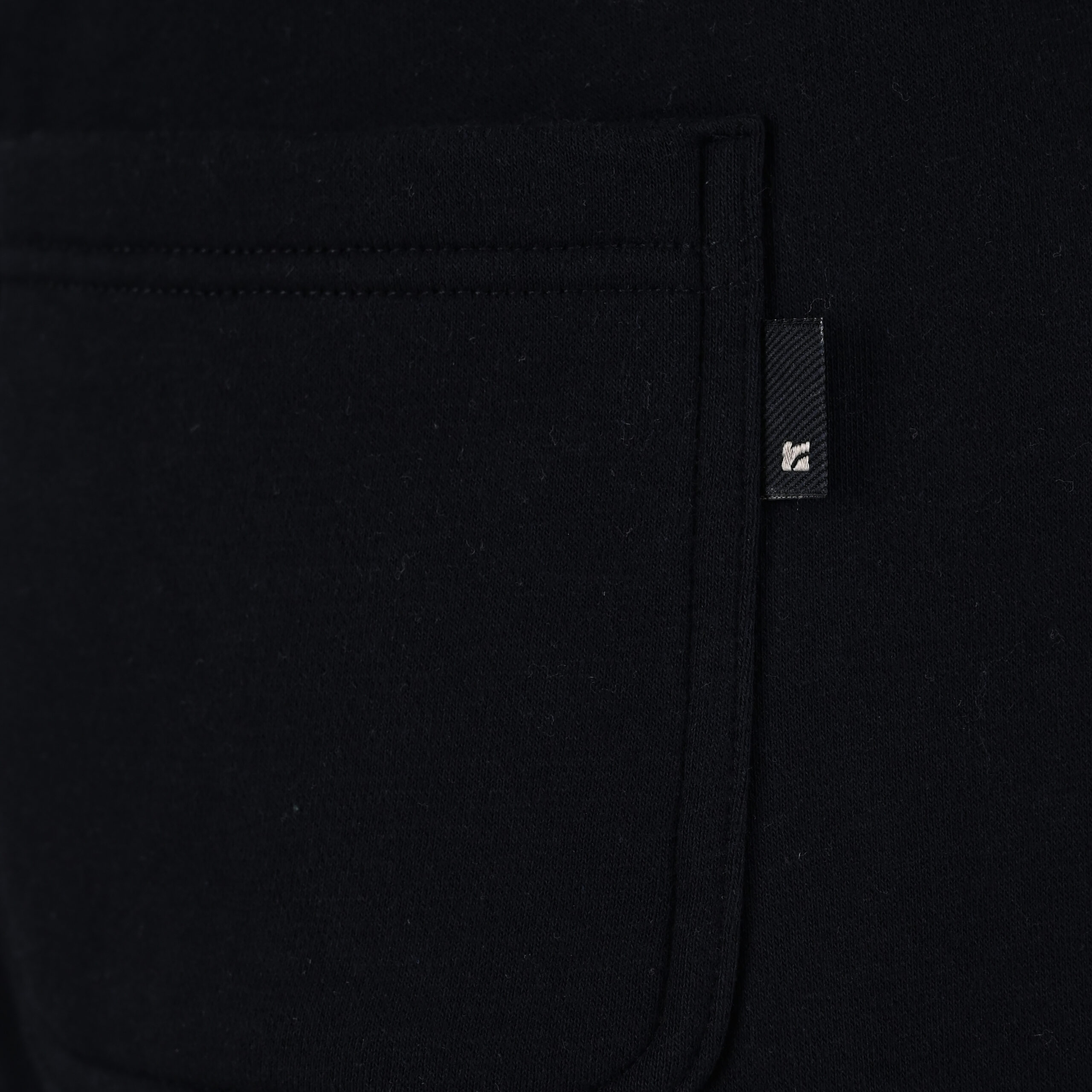 262RPAN-6048 JOGGER PANTS WITH ELASTIC WAISTBAND AND HIGH DENSITY PRINT (RELAXED FIT) (BRUSHED FLEECE) BLACK - Image 6
