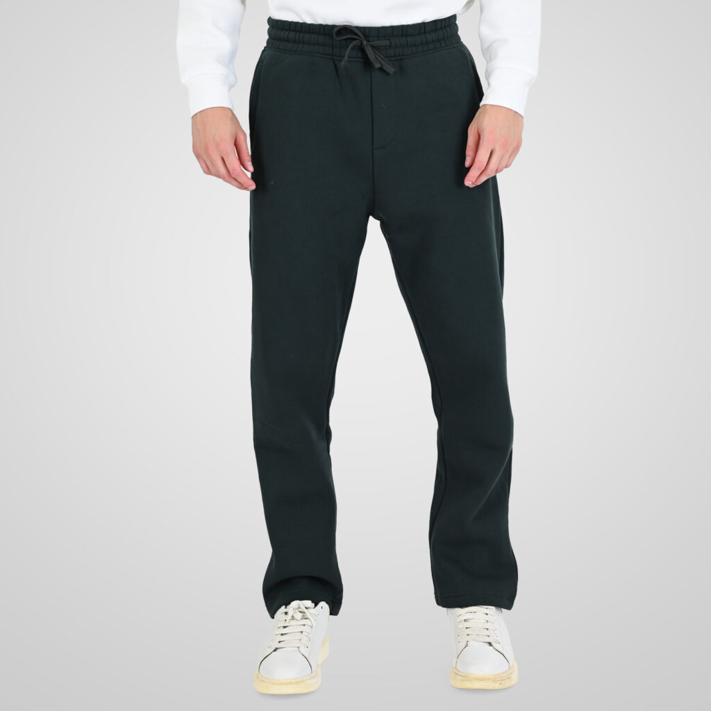 262RPAN-6048 JOGGER PANTS WITH ELASTIC WAISTBAND AND HIGH DENSITY PRINT (RELAXED FIT) (BRUSHED FLEECE) FOREST GREEN