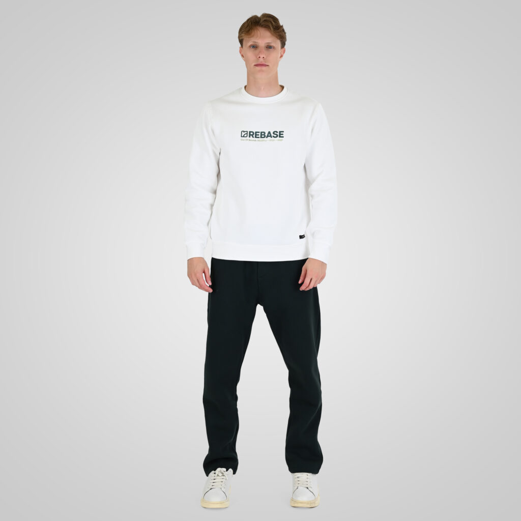 262RPAN-6048 JOGGER PANTS WITH ELASTIC WAISTBAND AND HIGH DENSITY PRINT (RELAXED FIT) (BRUSHED FLEECE) FOREST GREEN