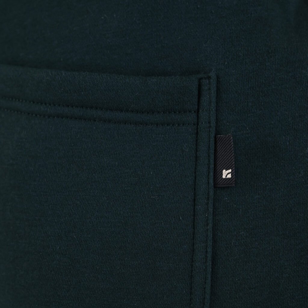 262RPAN-6048 JOGGER PANTS WITH ELASTIC WAISTBAND AND HIGH DENSITY PRINT (RELAXED FIT) (BRUSHED FLEECE) FOREST GREEN