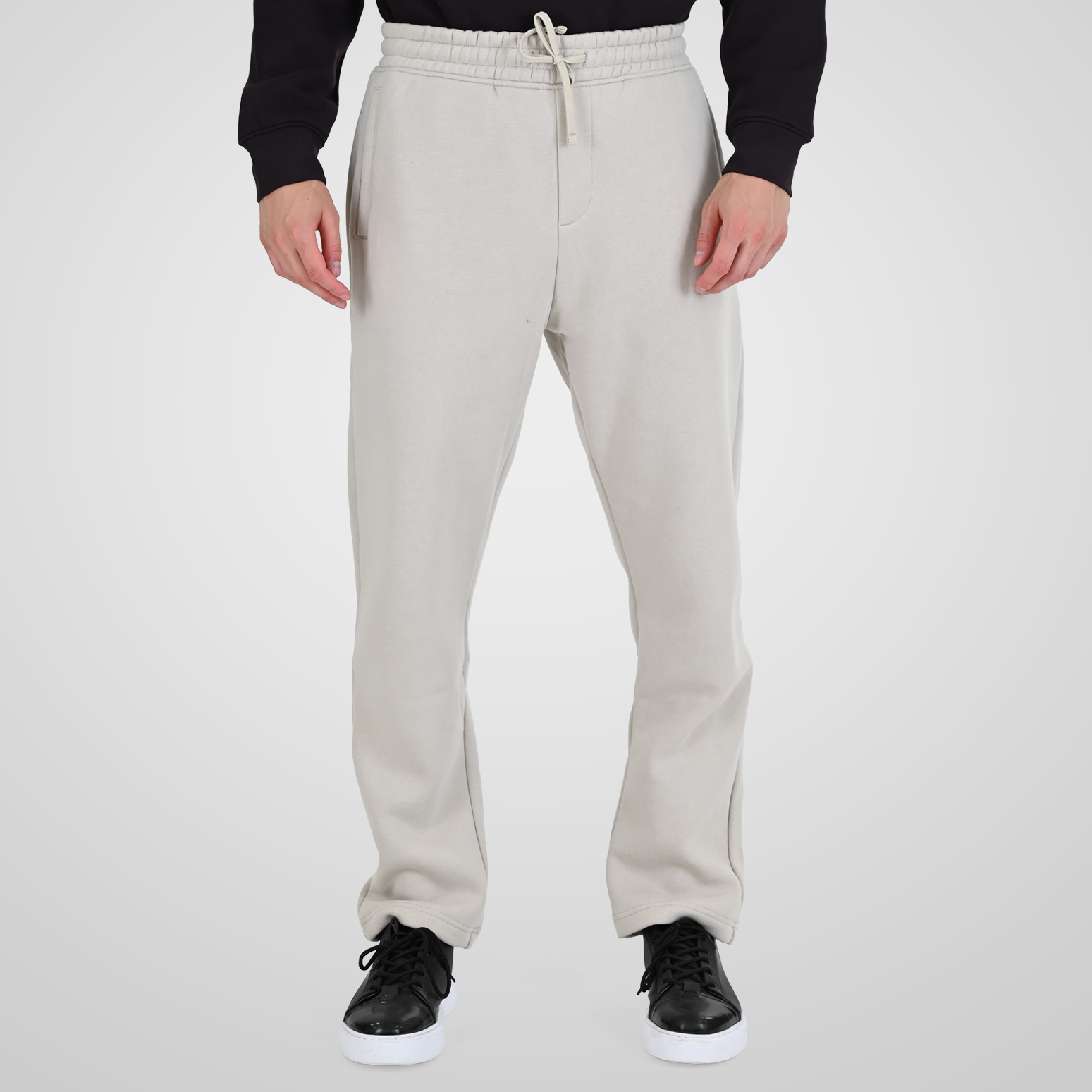 262RPAN-6048 JOGGER PANTS WITH ELASTIC WAISTBAND AND HIGH DENSITY PRINT (RELAXED FIT) (BRUSHED FLEECE) ICE - Image 1
