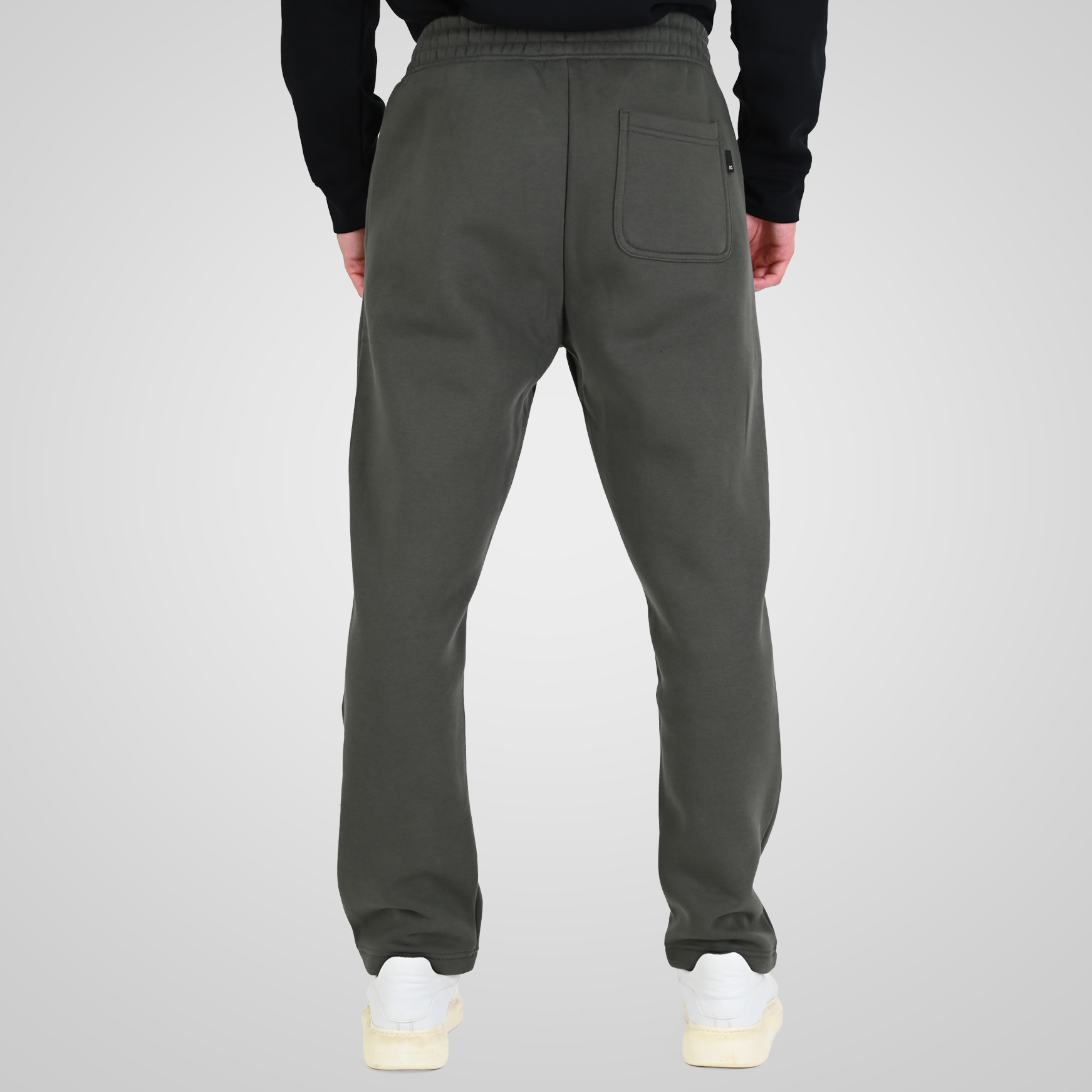 262RPAN-6048 JOGGER PANTS WITH ELASTIC WAISTBAND AND HIGH DENSITY PRINT (RELAXED FIT) (BRUSHED FLEECE) KHAKI - Image 4