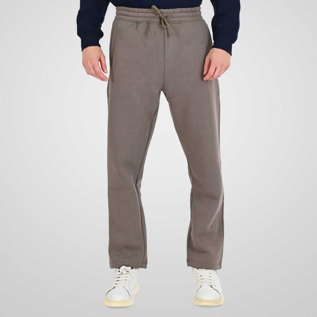 262RPAN-6048 JOGGER PANTS WITH ELASTIC WAISTBAND AND HIGH DENSITY PRINT (RELAXED FIT) (BRUSHED FLEECE) TAUPE