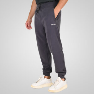 262RPAN-6049 JOGGER PANTS WITH ELASTIC WAISTBAND. HEM AND DENSE EMBROIDERY (TERRY FLEECE) ANTHRACITE - Image 3