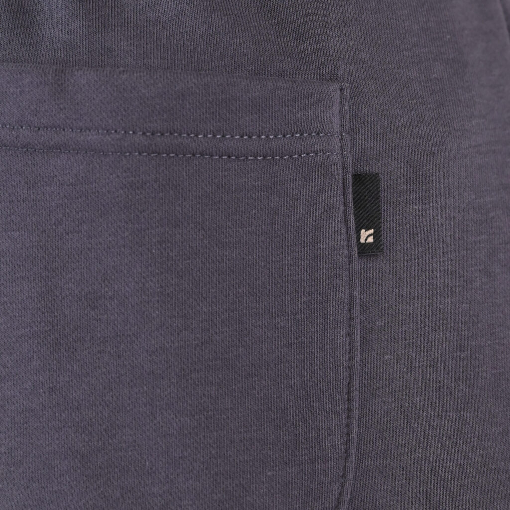 262RPAN-6049 JOGGER PANTS WITH ELASTIC WAISTBAND. HEM AND DENSE EMBROIDERY (TERRY FLEECE) ANTHRACITE