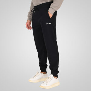 262RPAN-6049 JOGGER PANTS WITH ELASTIC WAISTBAND. HEM AND DENSE EMBROIDERY (TERRY FLEECE) BLACK - Image 3