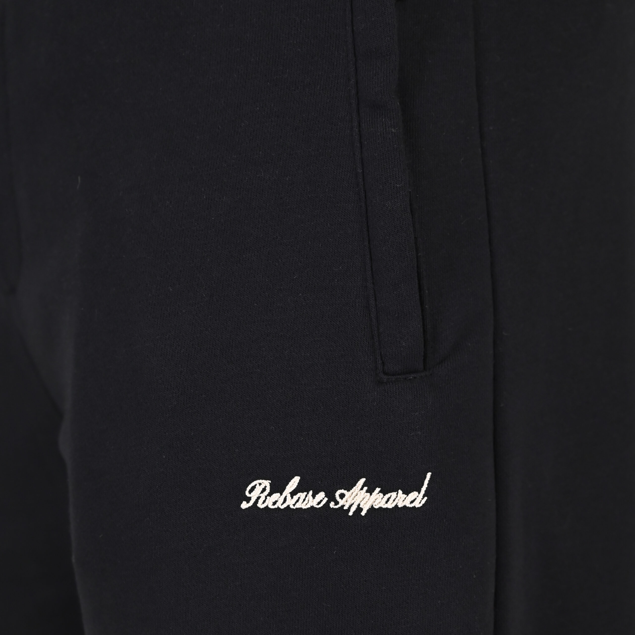 262RPAN-6049 JOGGER PANTS WITH ELASTIC WAISTBAND. HEM AND DENSE EMBROIDERY (TERRY FLEECE) BLACK - Image 5