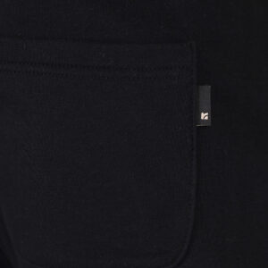 262RPAN-6049 JOGGER PANTS WITH ELASTIC WAISTBAND. HEM AND DENSE EMBROIDERY (TERRY FLEECE) BLACK - Image 6