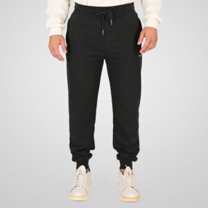 262RPAN-6049 JOGGER PANTS WITH ELASTIC WAISTBAND. HEM AND DENSE EMBROIDERY (TERRY FLEECE) DEEP FOREST