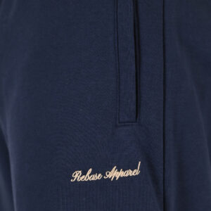 262RPAN-6049 JOGGER PANTS WITH ELASTIC WAISTBAND. HEM AND DENSE EMBROIDERY (TERRY FLEECE) NAVY - Image 5