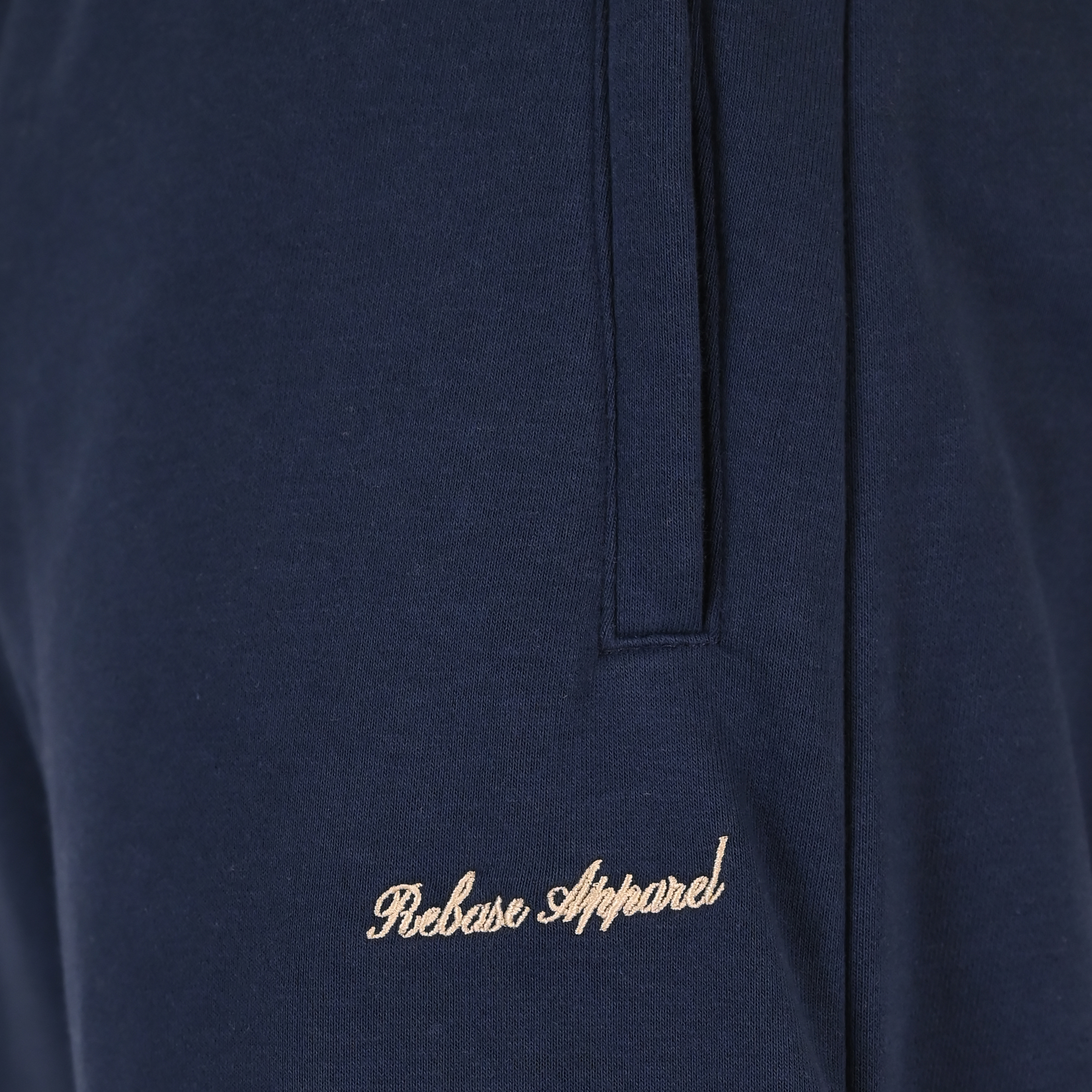 262RPAN-6049 JOGGER PANTS WITH ELASTIC WAISTBAND. HEM AND DENSE EMBROIDERY (TERRY FLEECE) NAVY - Image 5