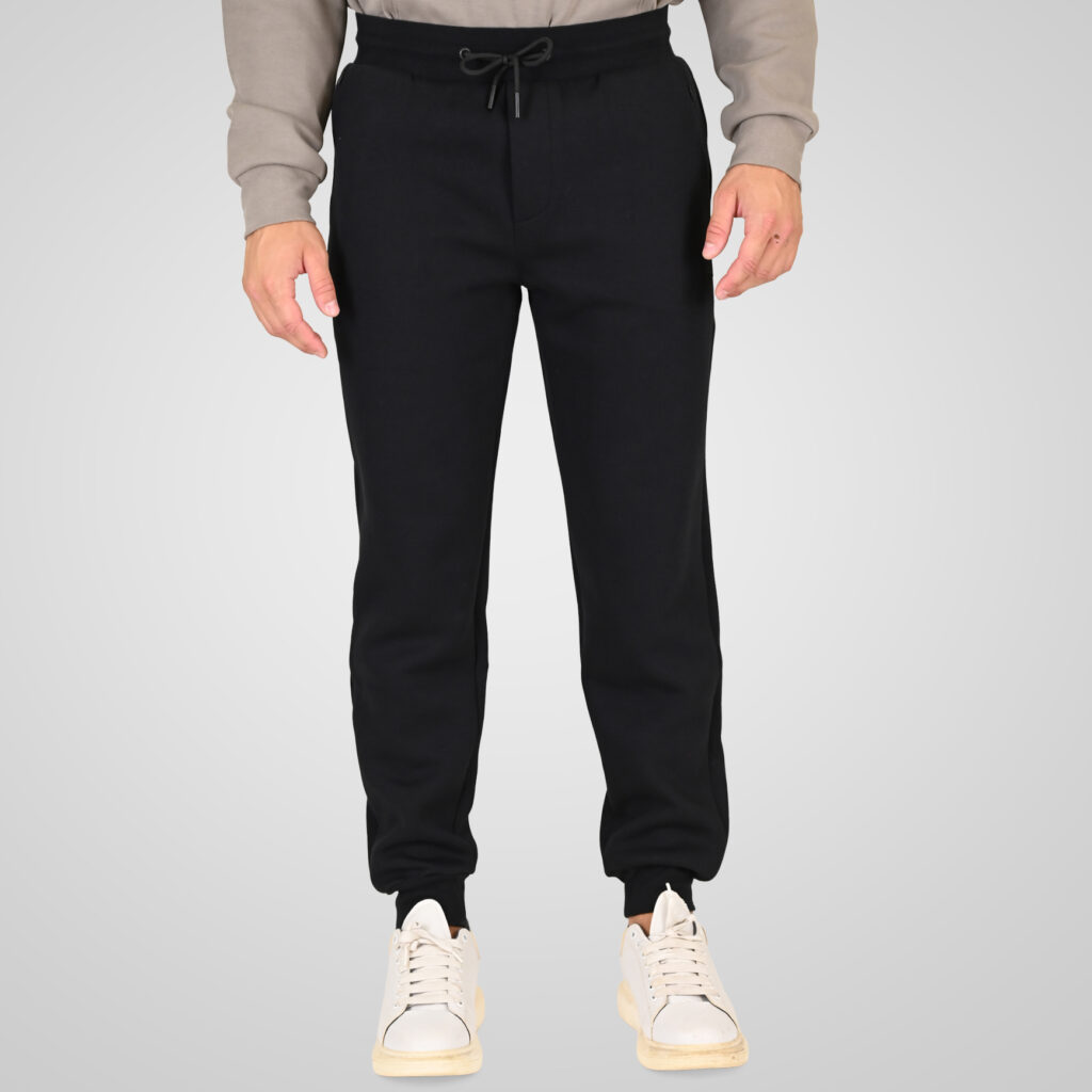 262RPAN-6050 JOGGER PANTS WITH ELASTIC WAISTBAND AND HEM (INTERLOCK) BLACK