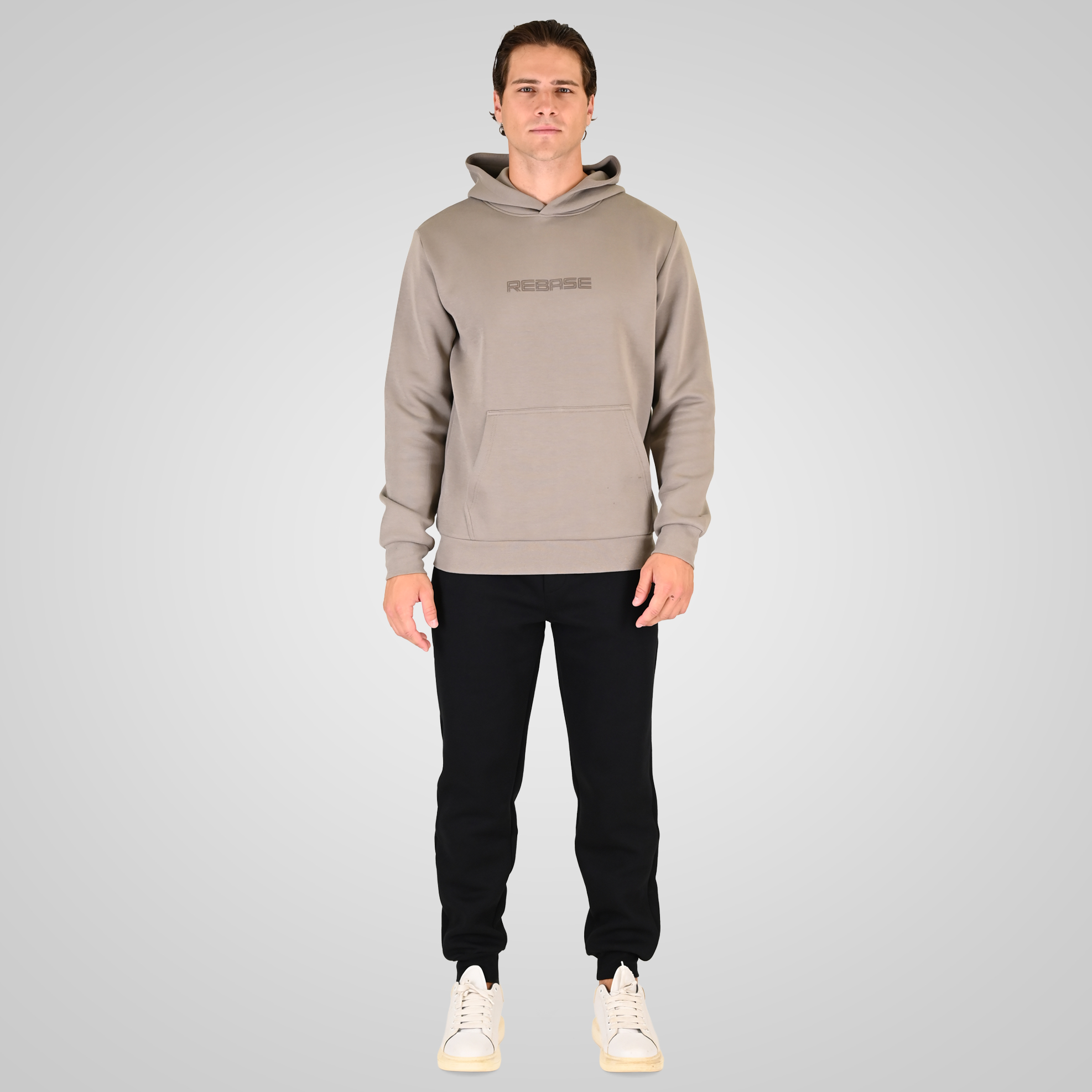 262RPAN-6050 JOGGER PANTS WITH ELASTIC WAISTBAND AND HEM (INTERLOCK) BLACK - Image 2