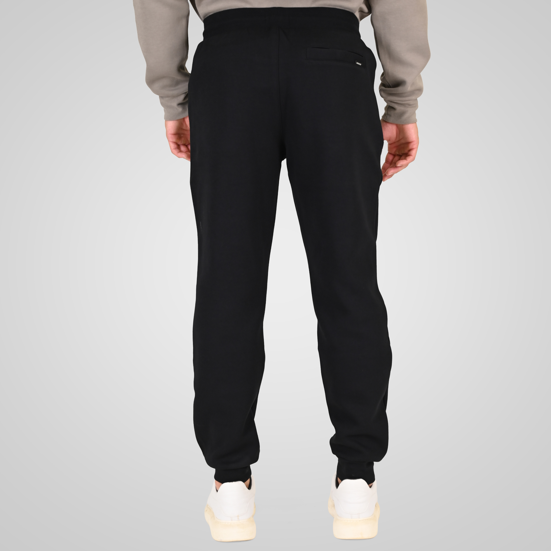 262RPAN-6050 JOGGER PANTS WITH ELASTIC WAISTBAND AND HEM (INTERLOCK) BLACK - Image 4