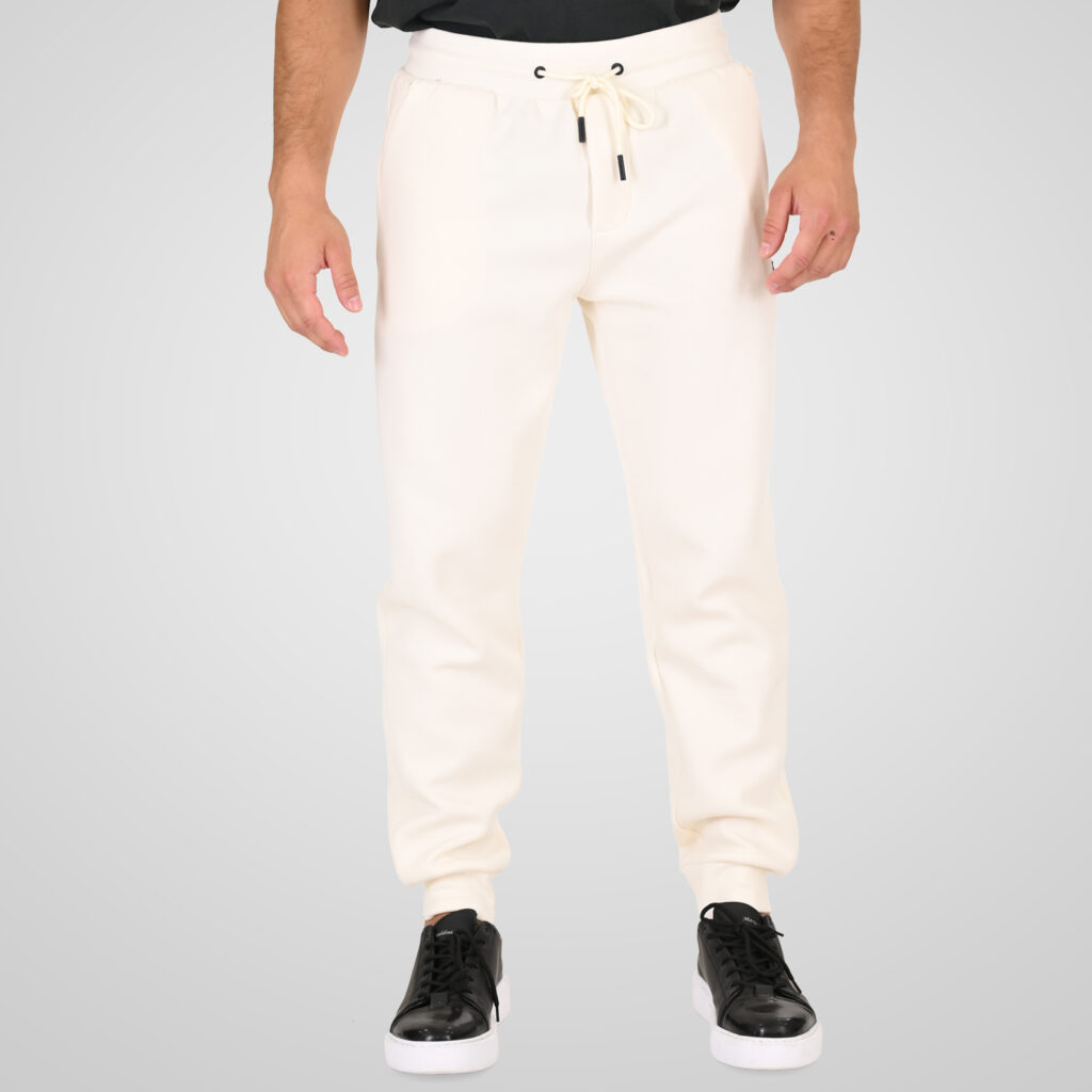 262RPAN-6050 JOGGER PANTS WITH ELASTIC WAISTBAND AND HEM (INTERLOCK) POLAR WHITE