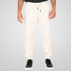 262RPAN-6050 JOGGER PANTS WITH ELASTIC WAISTBAND AND HEM (INTERLOCK) POLAR WHITE