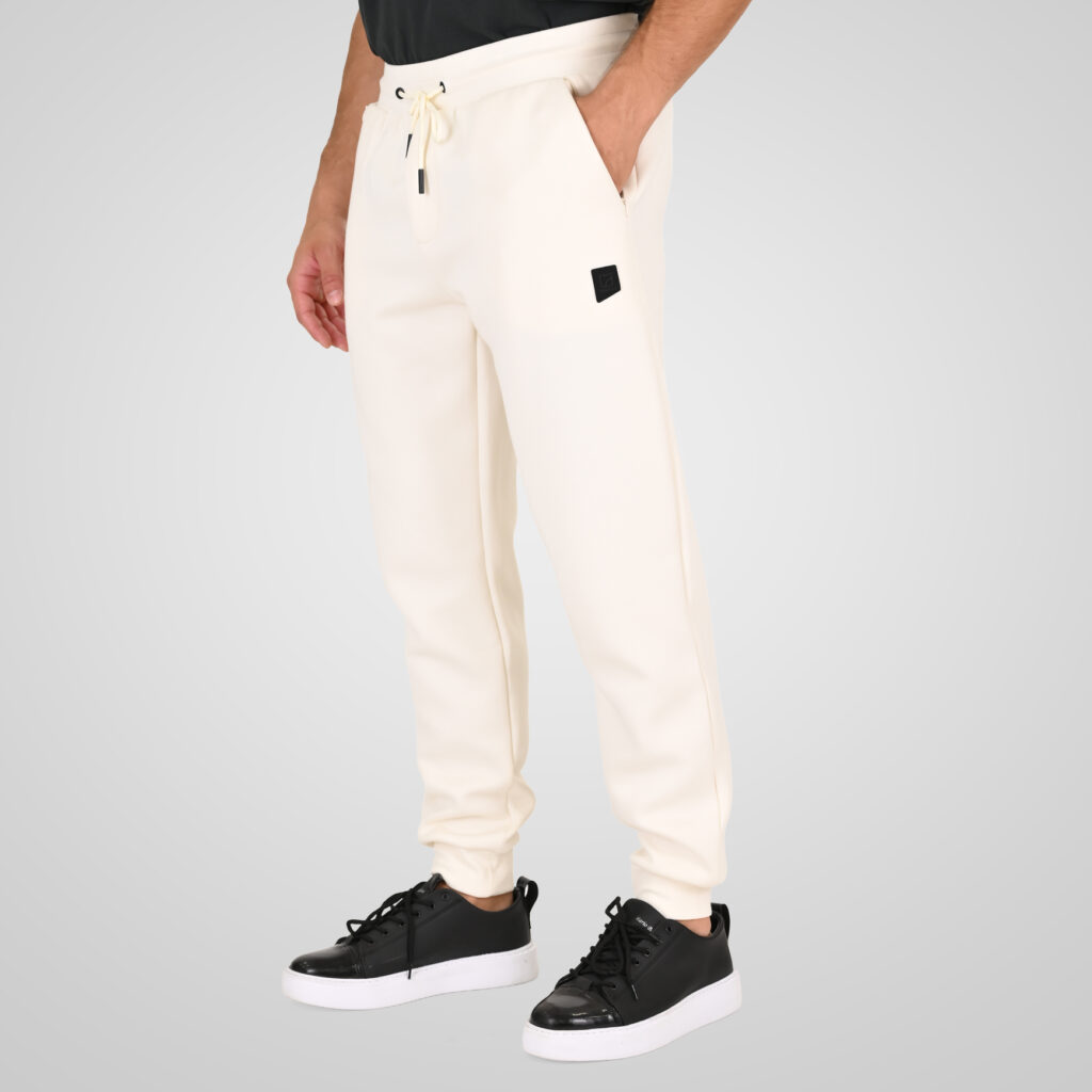 262RPAN-6050 JOGGER PANTS WITH ELASTIC WAISTBAND AND HEM (INTERLOCK) POLAR WHITE