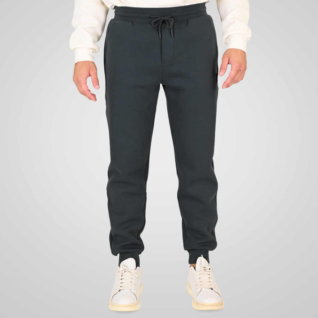 262RPAN-6050 JOGGER PANTS WITH ELASTIC WAISTBAND AND HEM (INTERLOCK) SHADOW BLUE