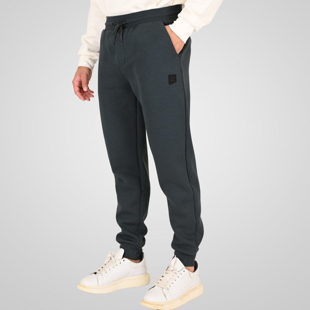 262RPAN-6050 JOGGER PANTS WITH ELASTIC WAISTBAND AND HEM (INTERLOCK) SHADOW BLUE