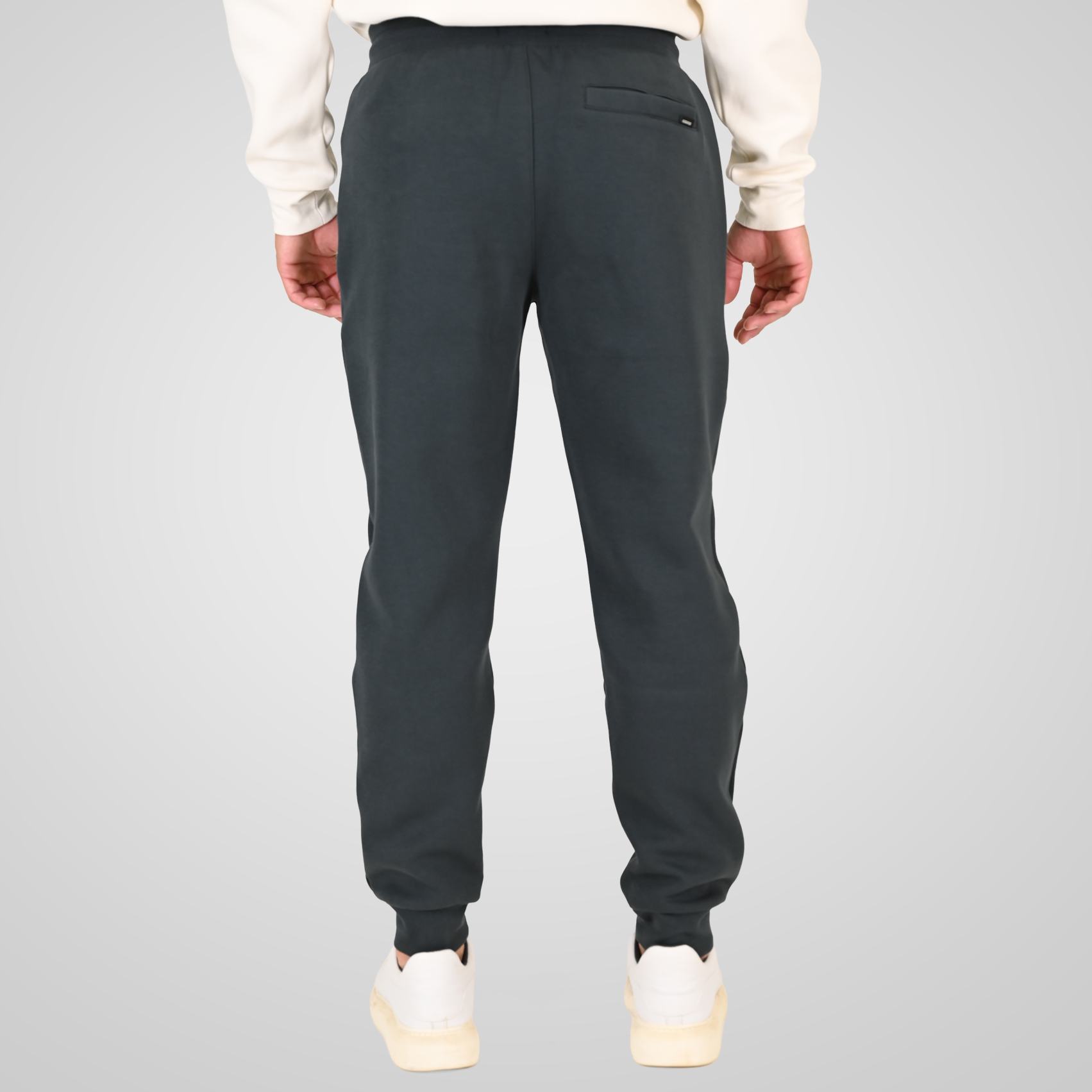 262RPAN-6050 JOGGER PANTS WITH ELASTIC WAISTBAND AND HEM (INTERLOCK) SHADOW BLUE - Image 3