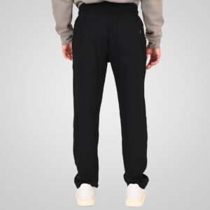262RPAN-6051 JOGGER PANTS WITH ELASTIC WAISTBAND (WAFFLE) BLACK - Image 4