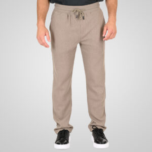 262RPAN-6051 JOGGER PANTS WITH ELASTIC WAISTBAND (WAFFLE) LT TAUPE
