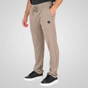 262RPAN-6051 JOGGER PANTS WITH ELASTIC WAISTBAND (WAFFLE) LT TAUPE - Image 3