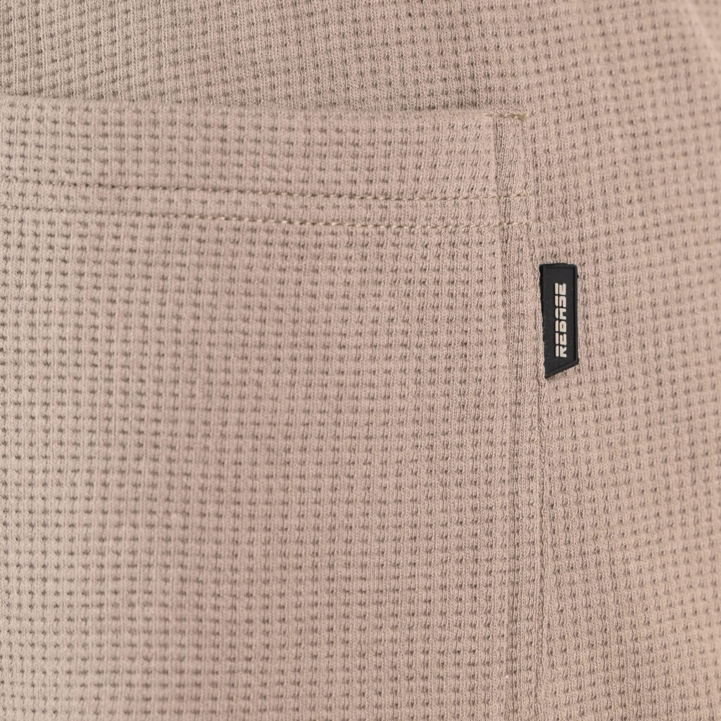 262RPAN-6051 JOGGER PANTS WITH ELASTIC WAISTBAND (WAFFLE) LT TAUPE