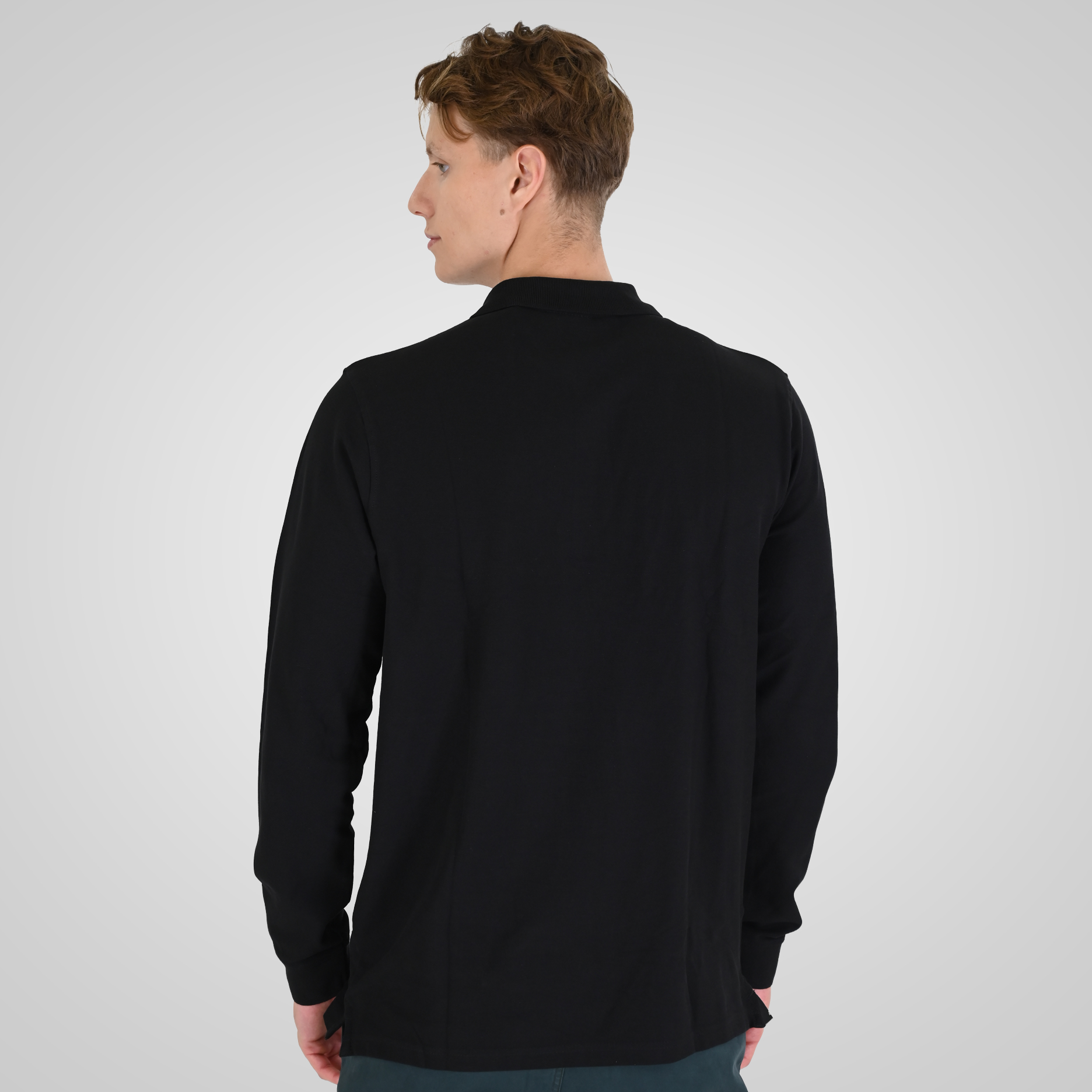 262RPS-3091 POLO PIQUE BLACK - Image 4