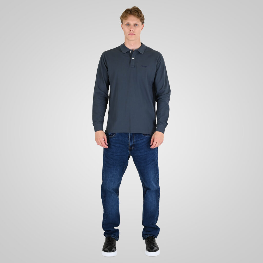 262RPS-3091 POLO PIQUE STEEL BLUE