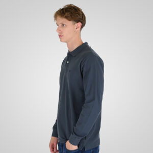 262RPS-3091 POLO PIQUE STEEL BLUE - Image 3