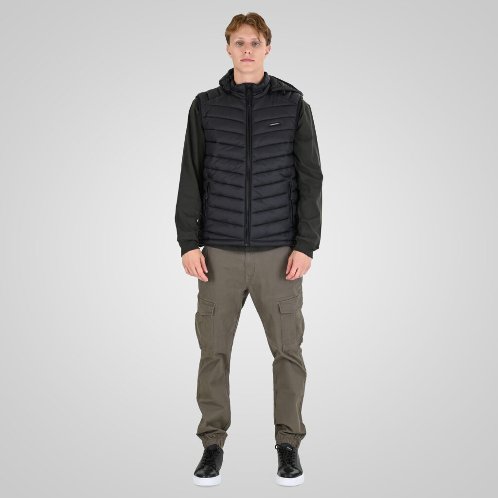 262RSJK-2085 JACKETS SLEEVELESS BLACK