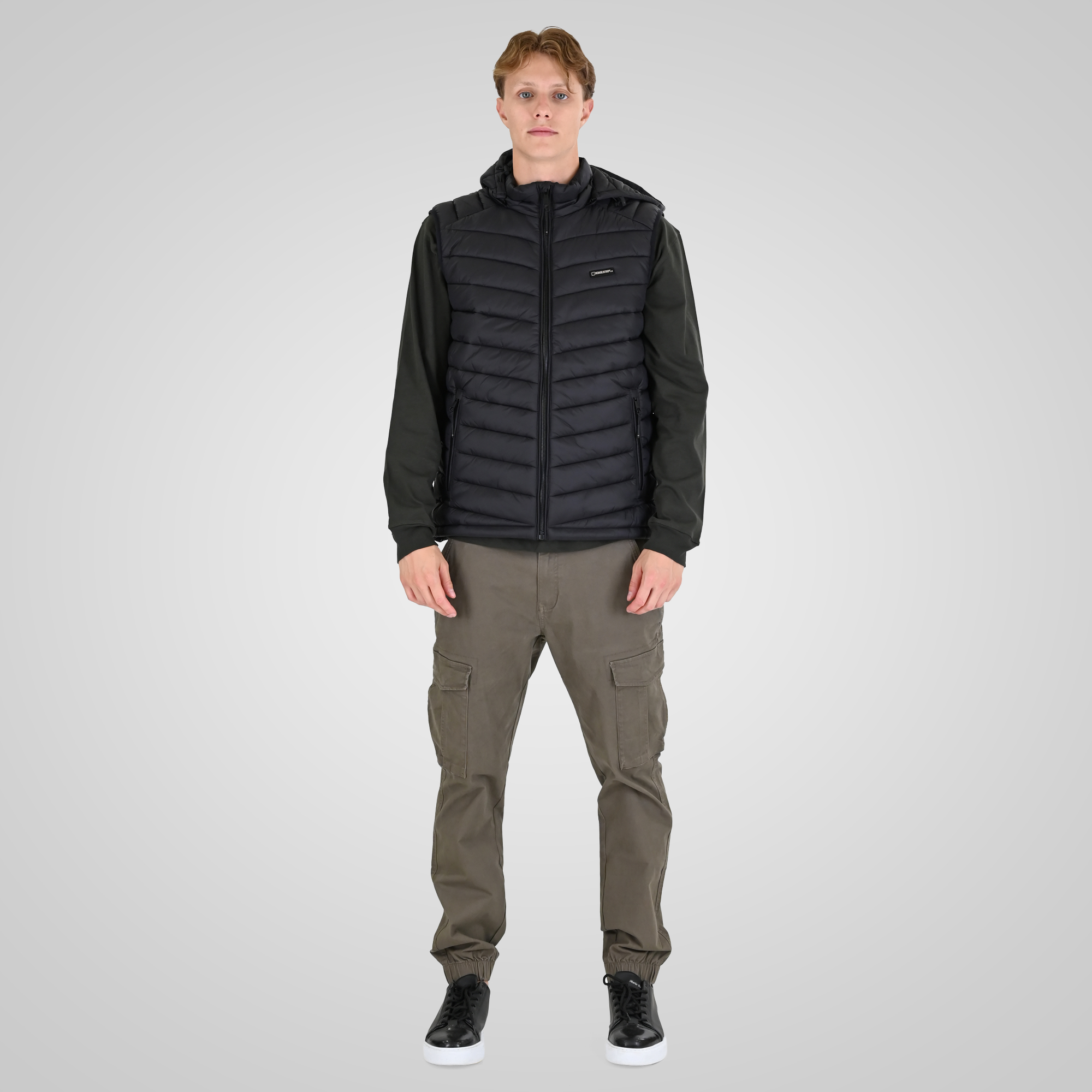 262RSJK-2085 JACKETS SLEEVELESS BLACK - Image 2