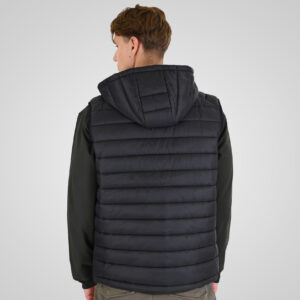 262RSJK-2085 JACKETS SLEEVELESS BLACK - Image 4