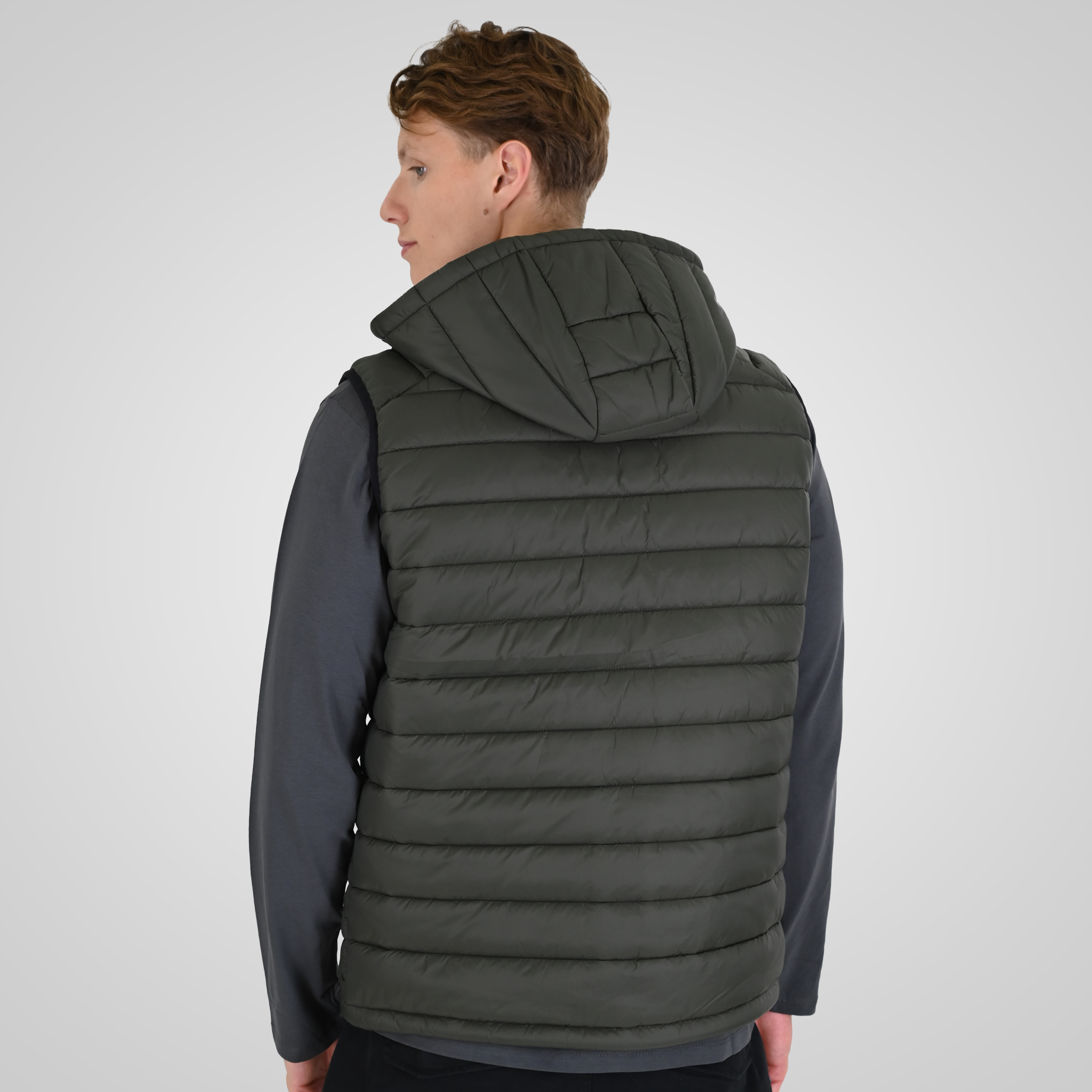 262RSJK-2085 JACKETS SLEEVELESS LEAF GREEN - Image 4