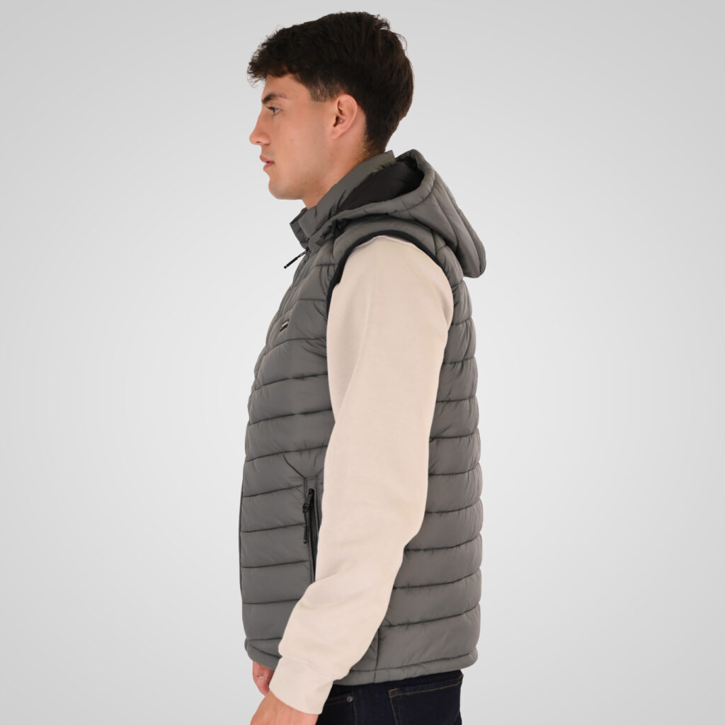 262RSJK-2085 JACKETS SLEEVELESS SMOKE GREY