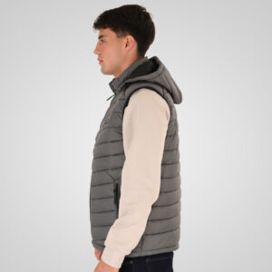 262RSJK-2085 JACKETS SLEEVELESS SMOKE GREY - Image 3