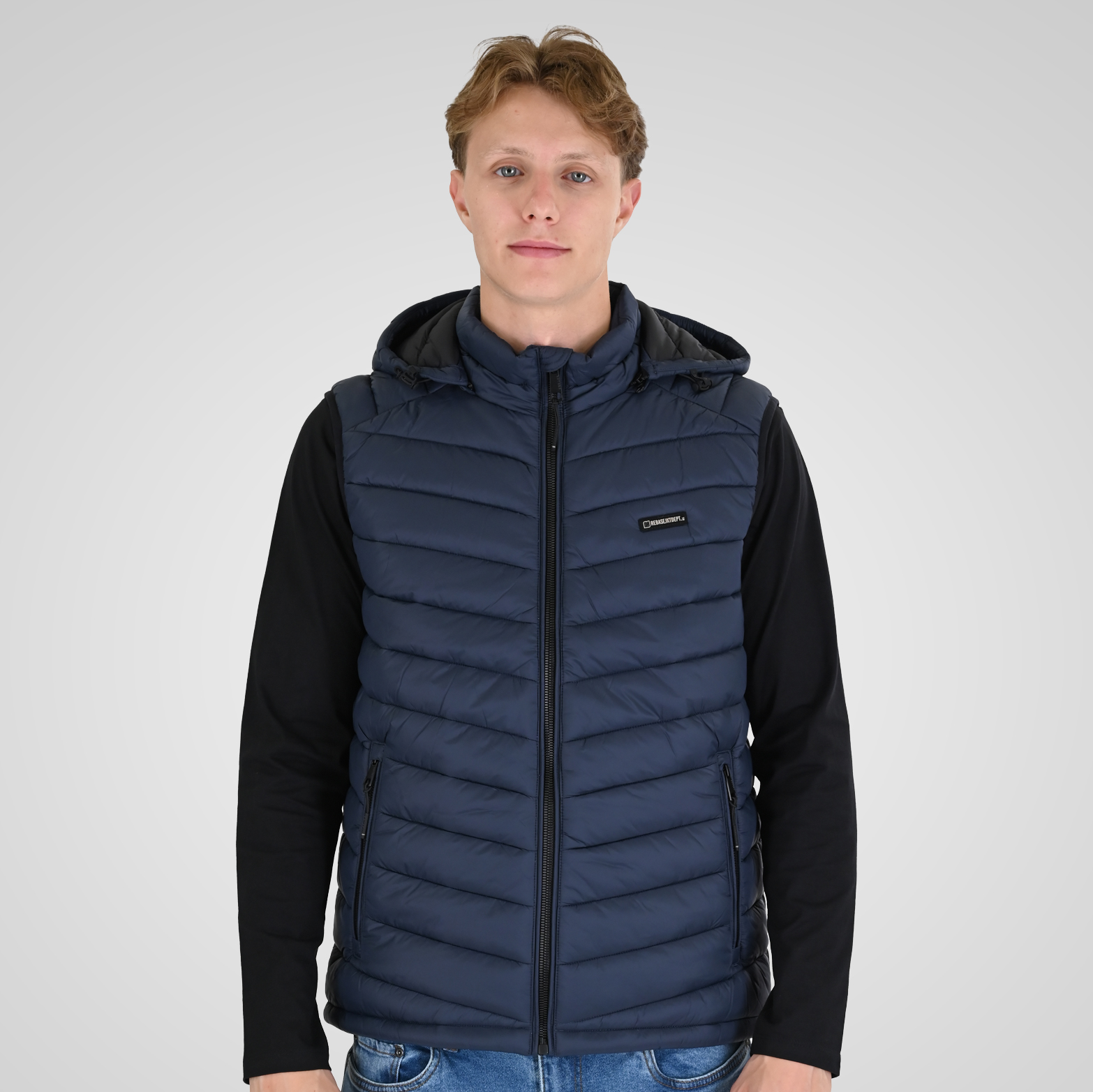 262RSJK-2085 JACKETS SLEEVELESS SPACE BLUE - Image 1