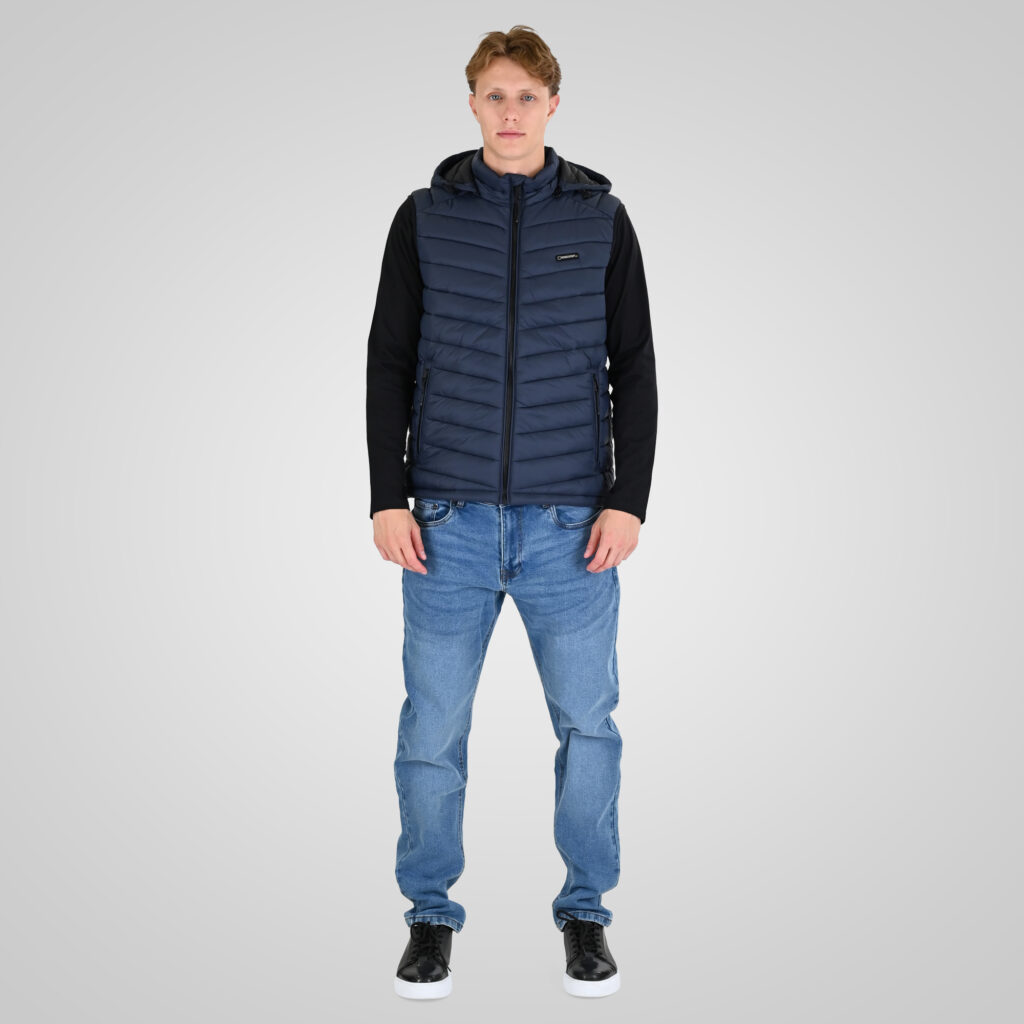 262RSJK-2085 JACKETS SLEEVELESS SPACE BLUE