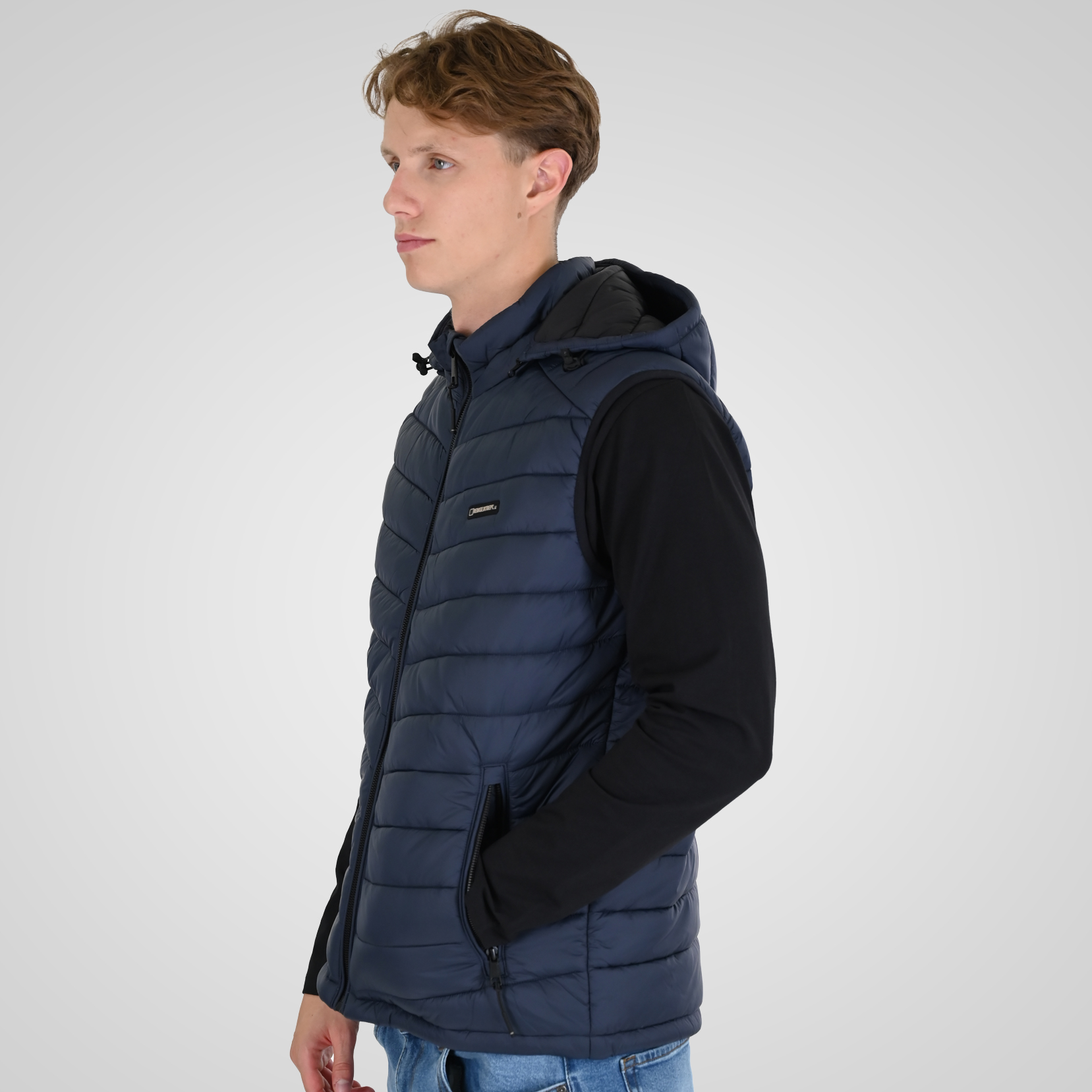 262RSJK-2085 JACKETS SLEEVELESS SPACE BLUE - Image 3