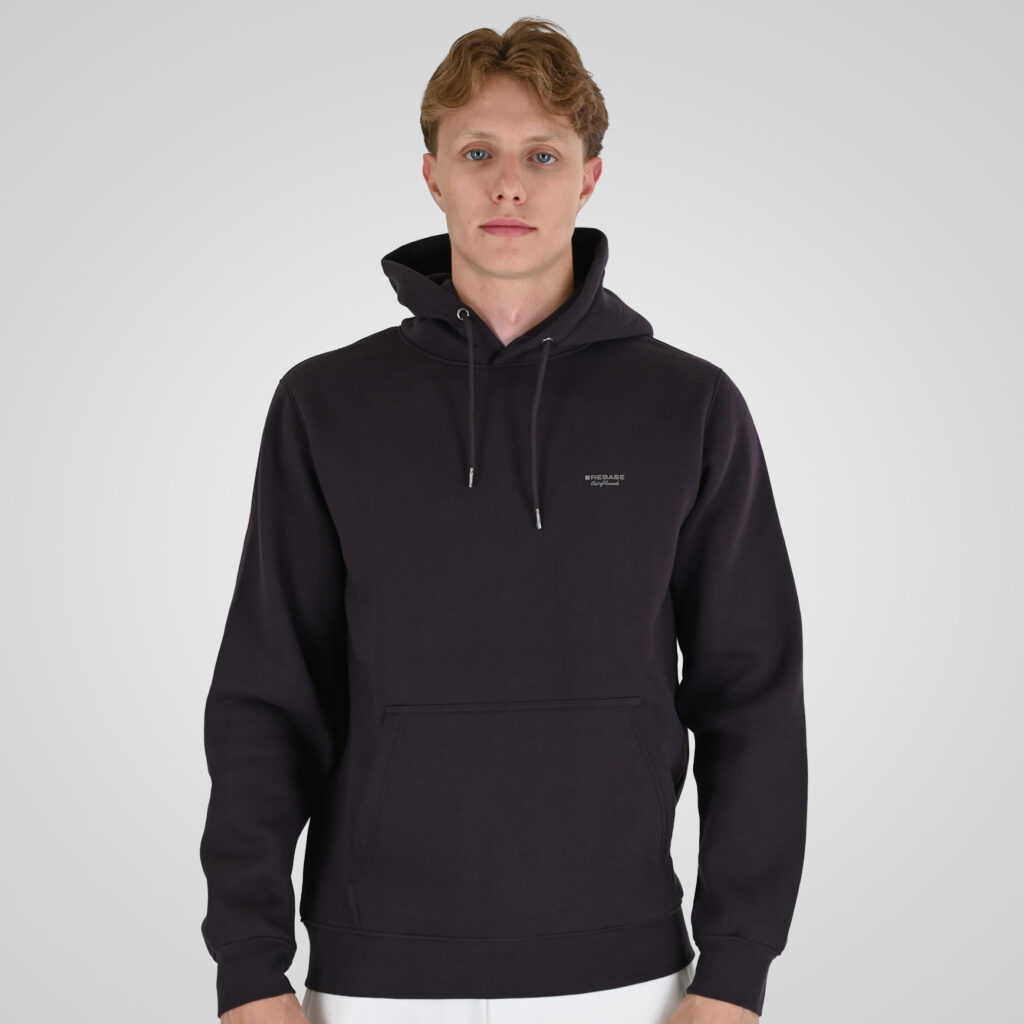 262RTOP-1100 HOODIE WITH HIGH DENSITY PRINT (BRUSHED FLEECE) AUBERGINE