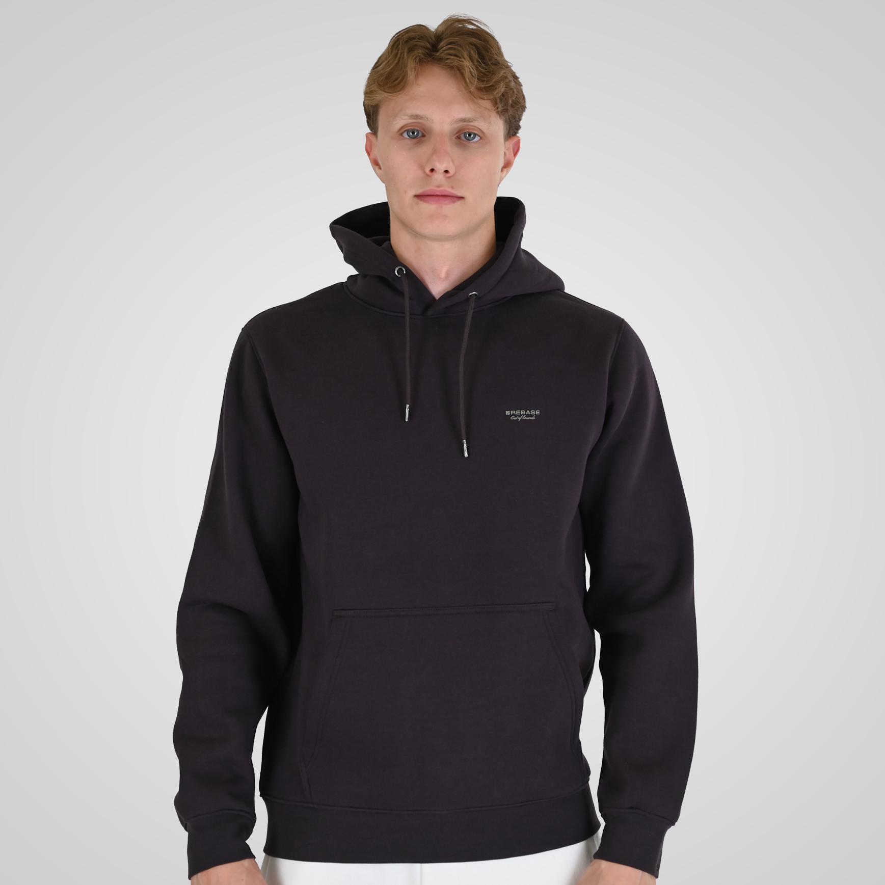 262RTOP-1100 HOODIE WITH HIGH DENSITY PRINT (BRUSHED FLEECE) AUBERGINE - Image 1