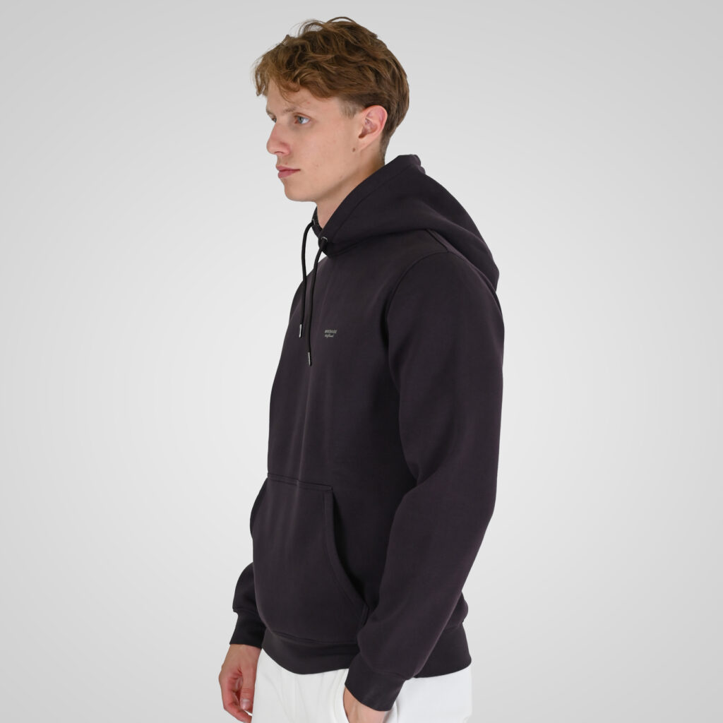 262RTOP-1100 HOODIE WITH HIGH DENSITY PRINT (BRUSHED FLEECE) AUBERGINE