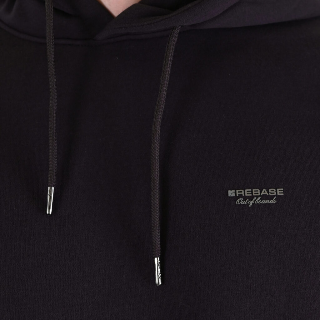 262RTOP-1100 HOODIE WITH HIGH DENSITY PRINT (BRUSHED FLEECE) AUBERGINE
