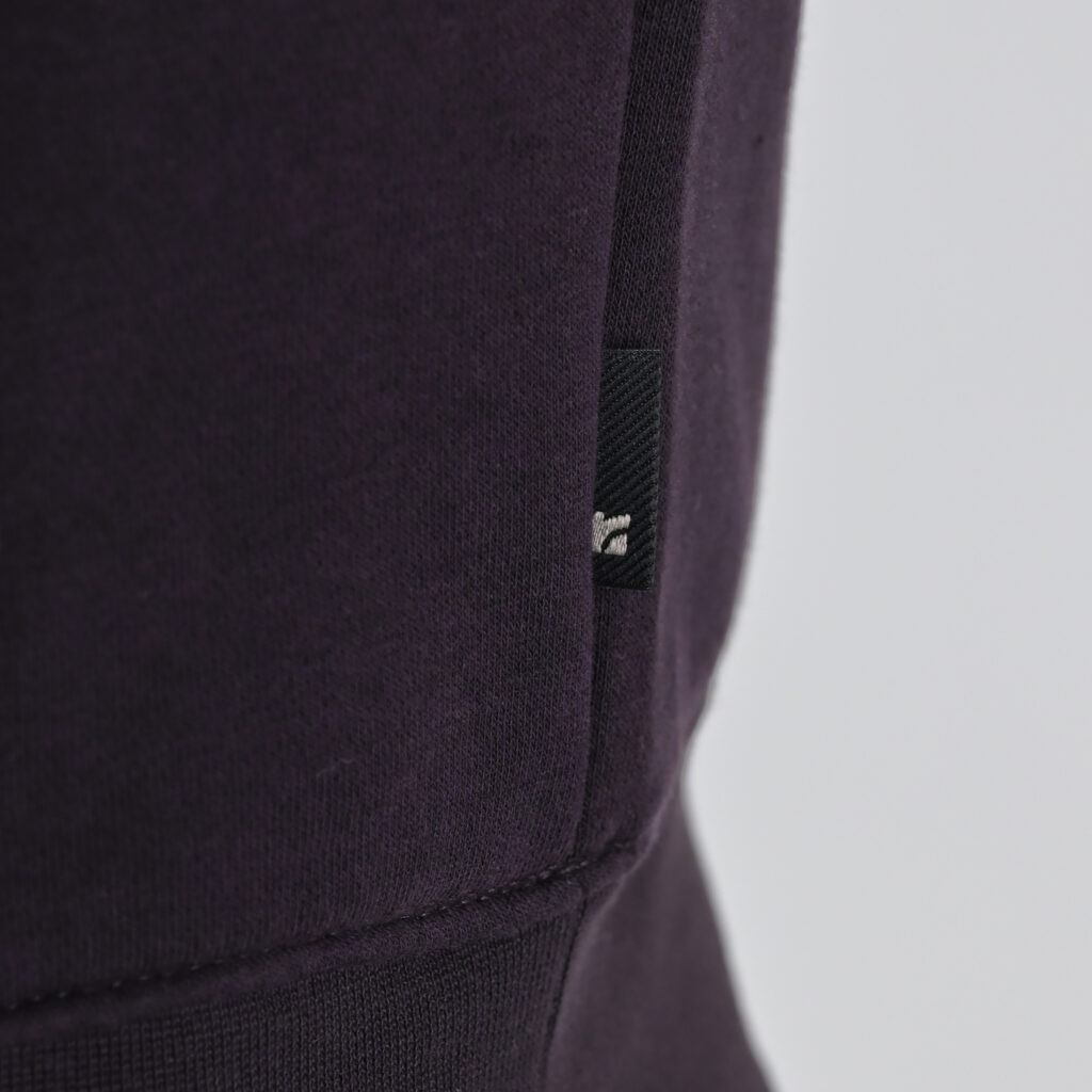 262RTOP-1100 HOODIE WITH HIGH DENSITY PRINT (BRUSHED FLEECE) AUBERGINE