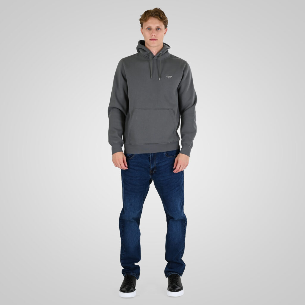 262RTOP-1100 HOODIE WITH HIGH DENSITY PRINT (BRUSHED FLEECE) CLOUDY GREY