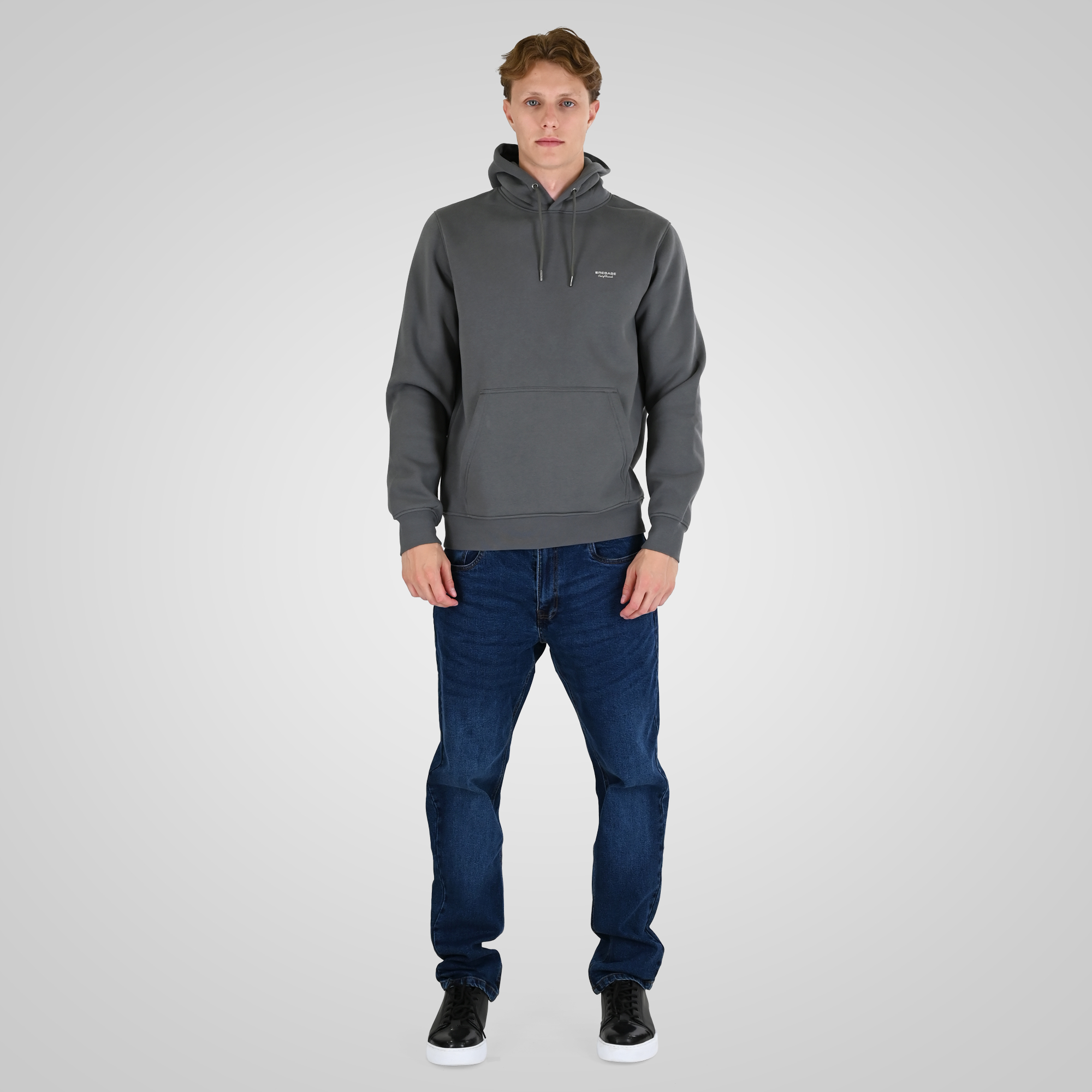 262RTOP-1100 HOODIE WITH HIGH DENSITY PRINT (BRUSHED FLEECE) CLOUDY GREY - Image 2