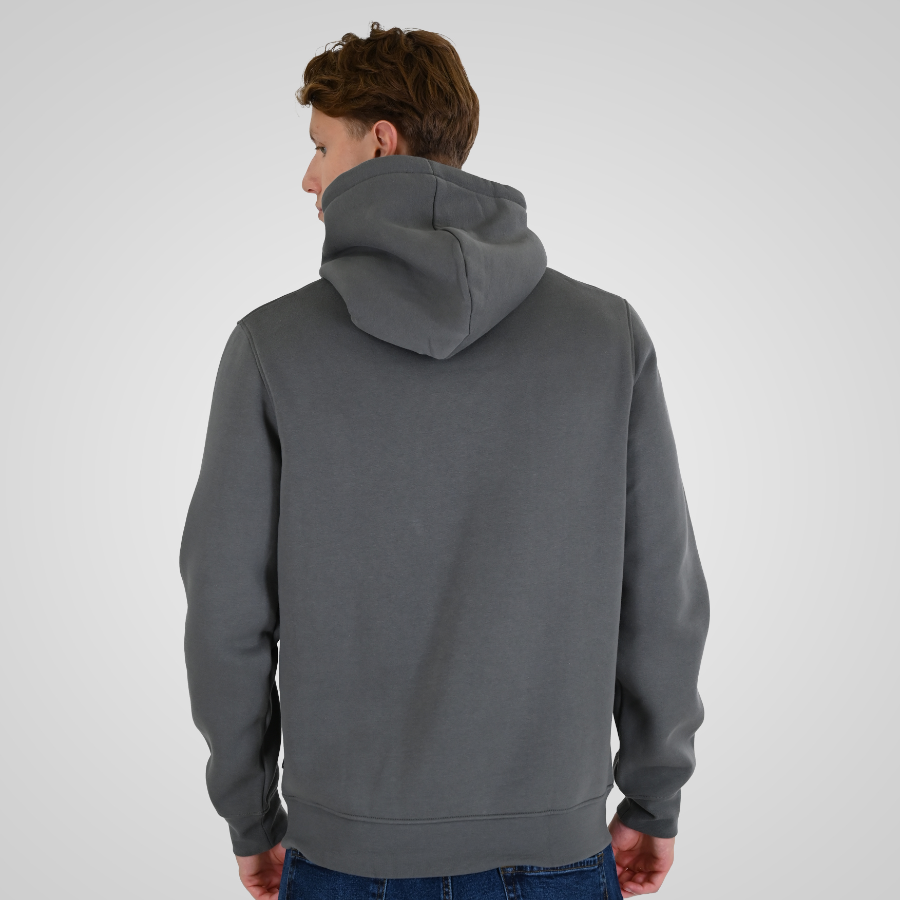 262RTOP-1100 HOODIE WITH HIGH DENSITY PRINT (BRUSHED FLEECE) CLOUDY GREY - Image 4