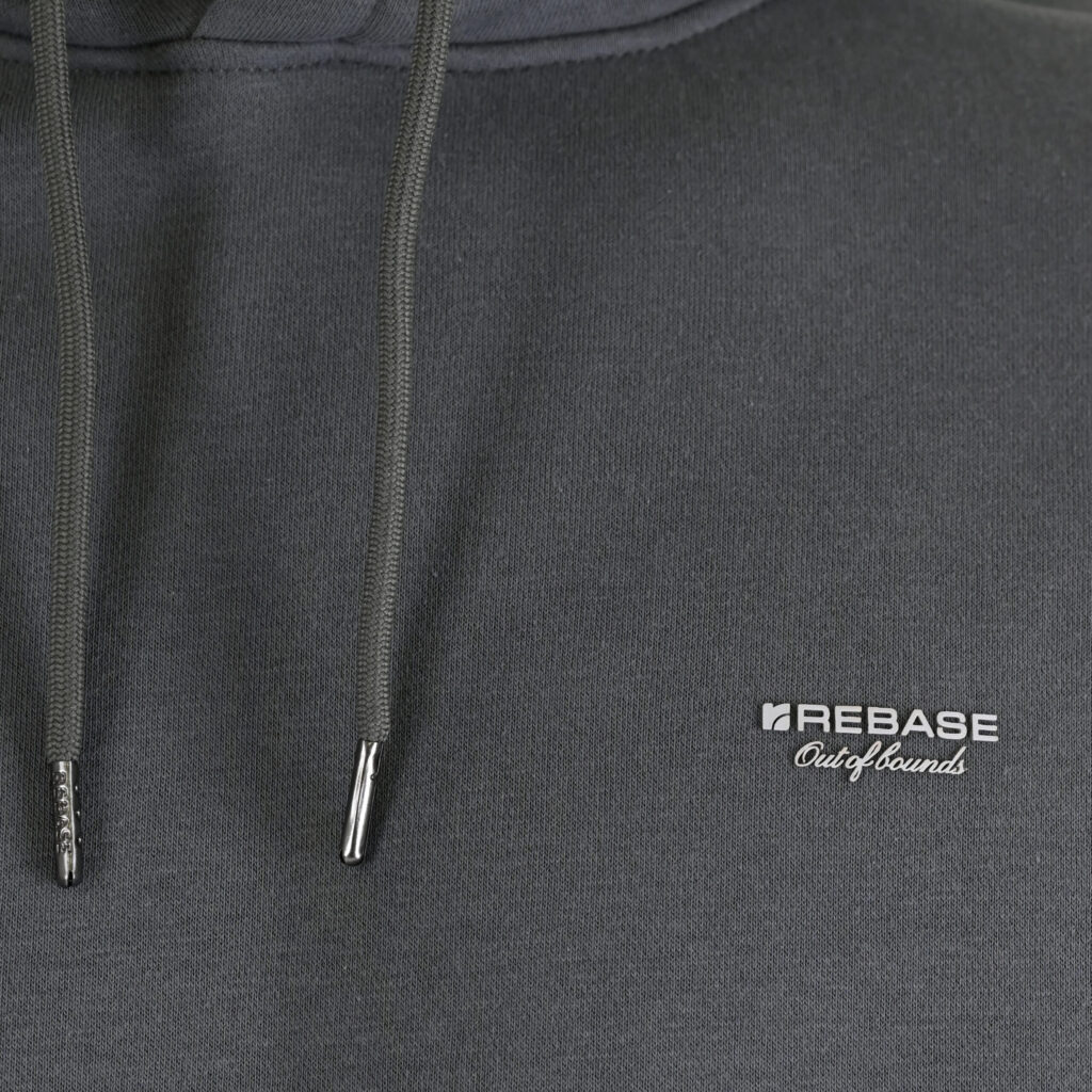 262RTOP-1100 HOODIE WITH HIGH DENSITY PRINT (BRUSHED FLEECE) CLOUDY GREY