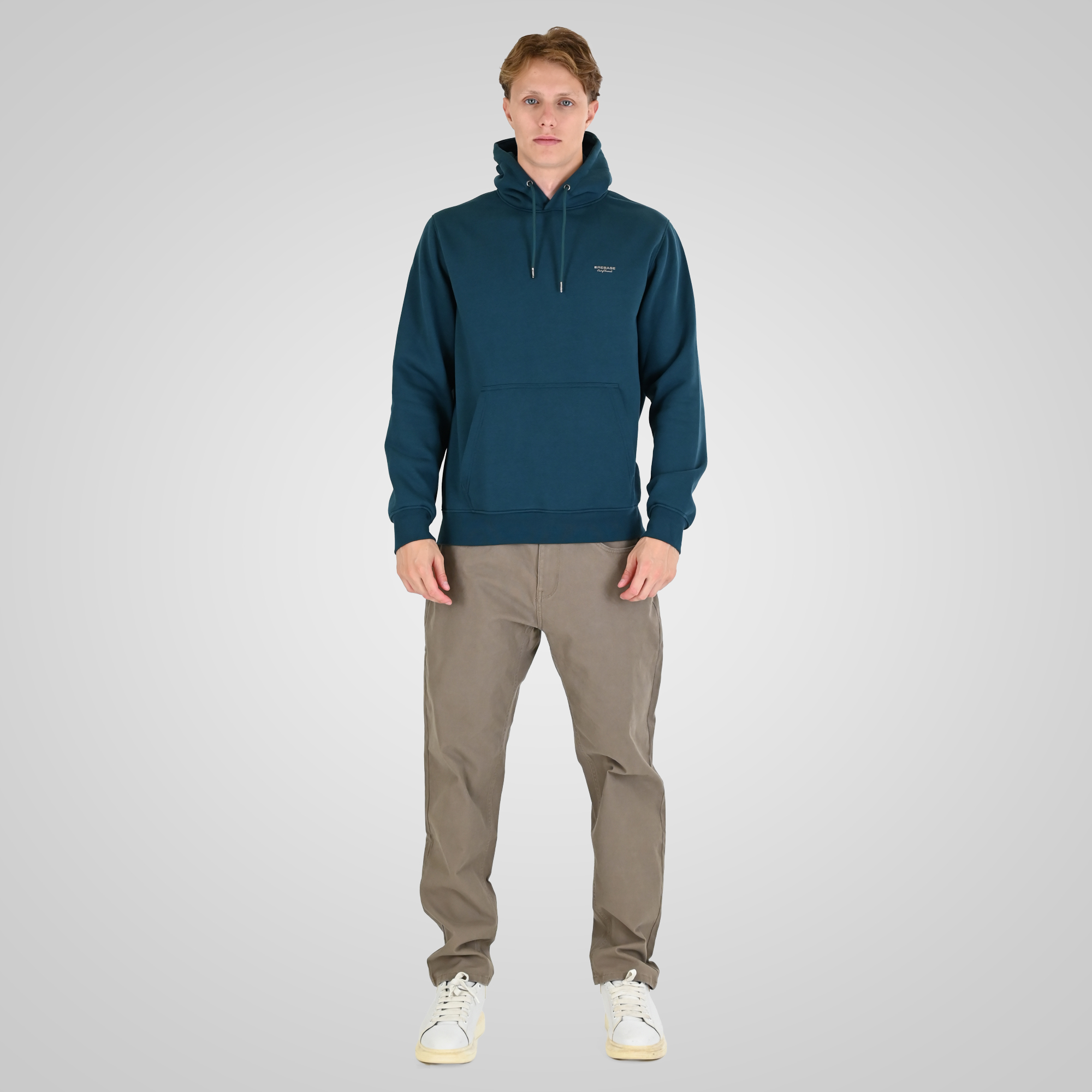 262RTOP-1100 HOODIE WITH HIGH DENSITY PRINT (BRUSHED FLEECE) TEAL - Image 2